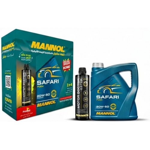 مانول سفاري 20W-50 عبوة 4لتر + هدية مانول موتور دكتور ( بودي جارد الموتور)
